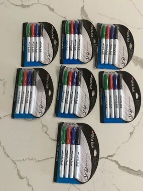 Dry Erase Marker Packs - Multi Color (Red, Green, Blue, Black)